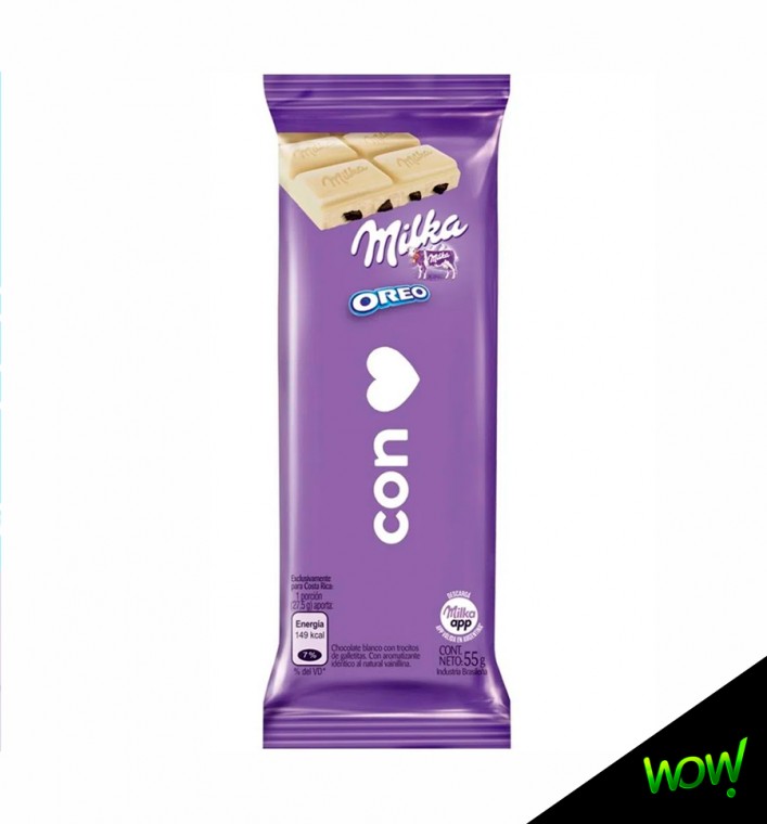 Chocolate Milka 55gr Oreo Blanco