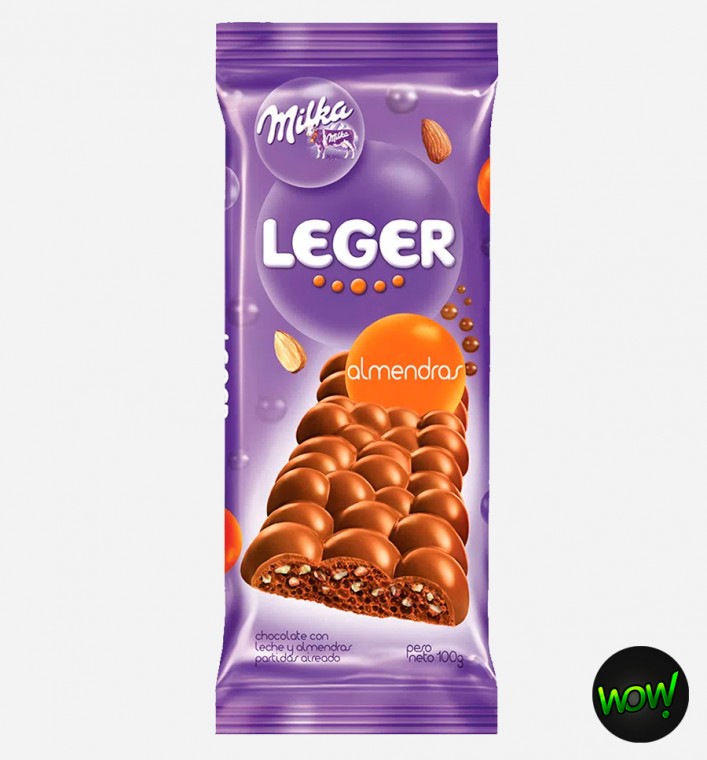 Chocolate Milka 100gr Leger Almendras