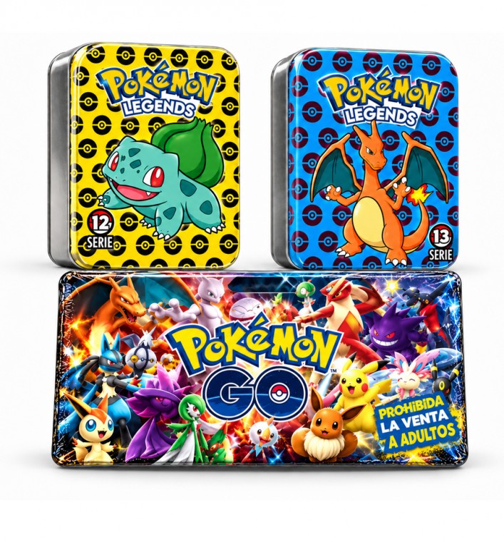 Pack Duo Mazos Pokemon Legends Serie 12 y 13 + chapita XL (PRODUCTO SIN DEVOLUCIÓN)