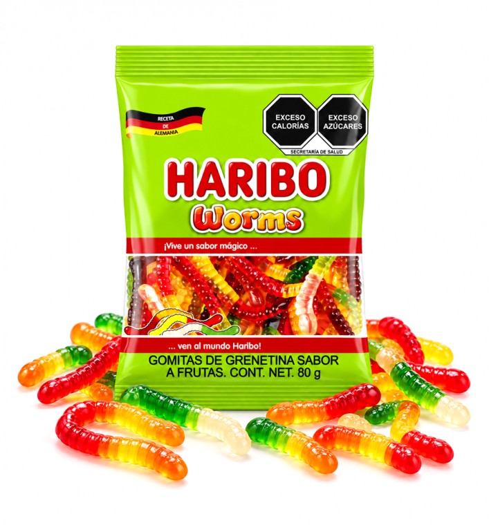 Haribo 80gr Worms (Gusanitos)