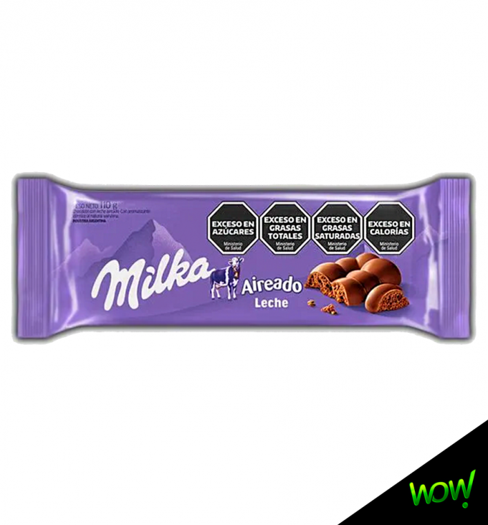 Chocolate Milka Aireado Con Leche 110gr