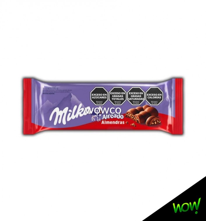 Chocolate Milka Aireado Con Almendras 110g