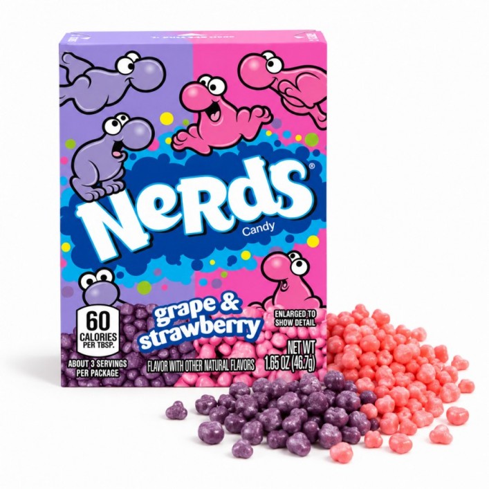Nerds 47.6 grs Uva y Frutilla Pastillas x 8