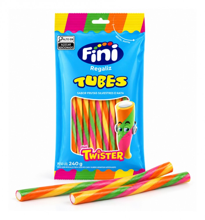 Gomitas Fini Regaliz Tubos Twister 240 grs
