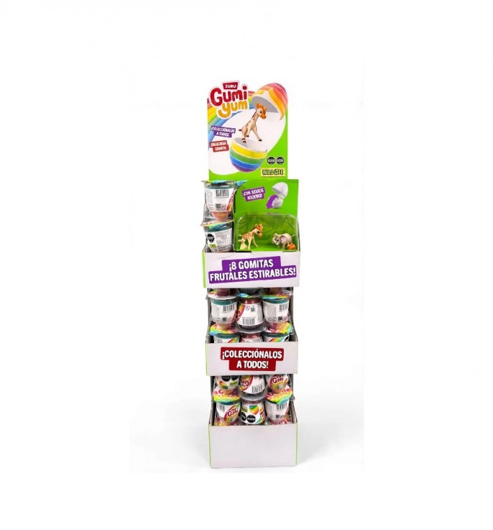 Exhibidor Zuru Gumi Yum, (Wild Life) Huevos con Golosina y Juguete Sorpresa Coleccionable