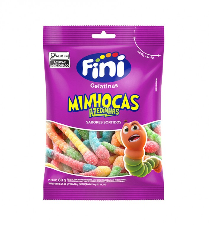 Gomitas Fini Gusanos Acidos 80 gramos