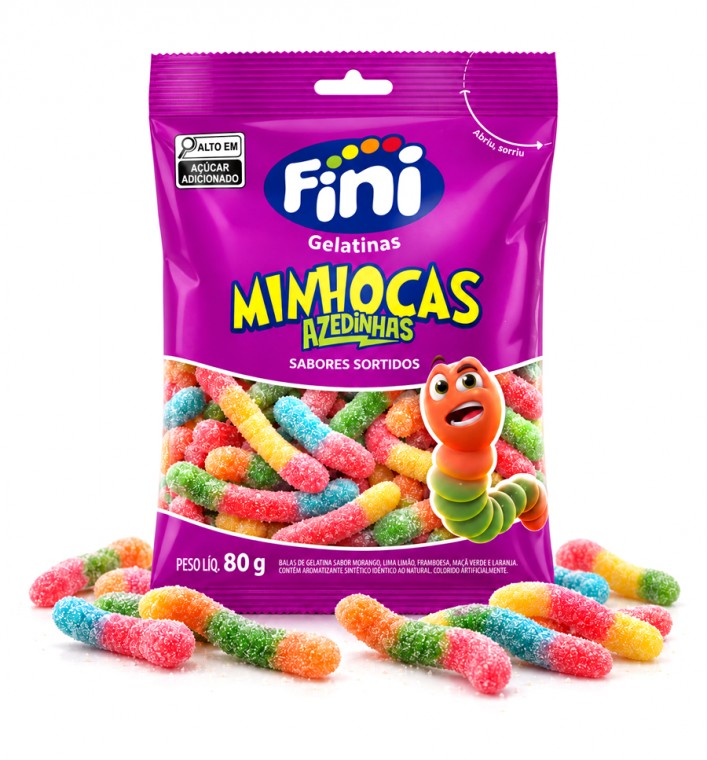 Gomitas Fini Gusanos Acidos 80 gramos