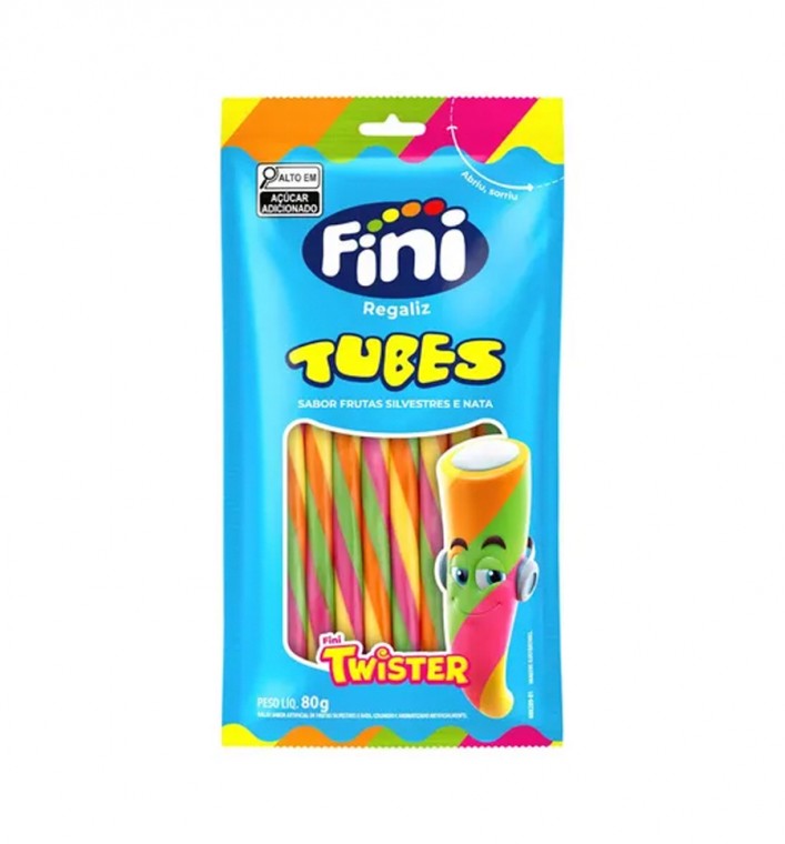 Gomitas Fini Tubos Twister 80 gramos