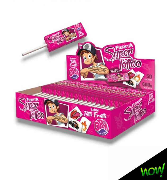 Chupetin Masticable con Tatuaje Fierita Tutti Frutti